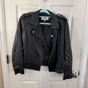BB Dakota Black Leather Studded Jacket